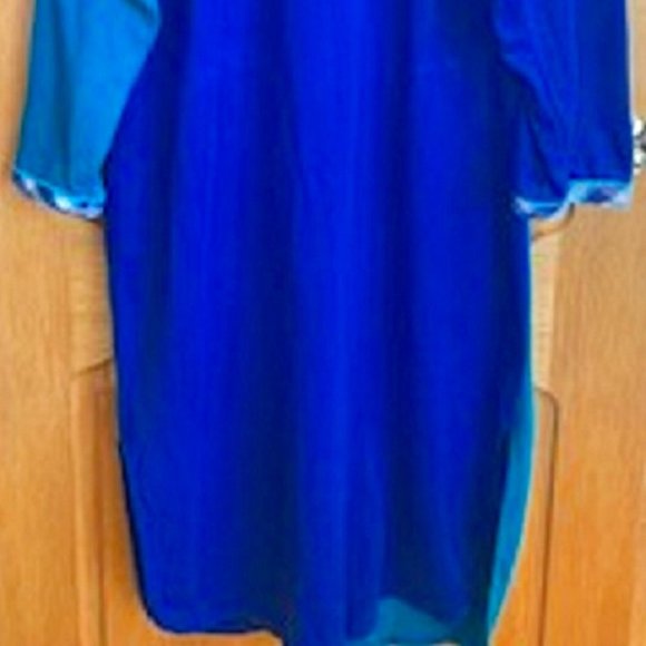 Women's Stan Herman Long Robe Lounger Soft 4 Front Buttons 2 Pockets Sz: L - Picture 4 of 6
